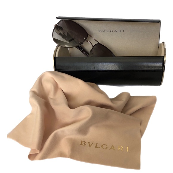BVLGARI 🕶️ Aviator Sunglasses with case 🕶️ - Picture 2 of 10